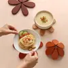 Manteles individuales de alta gama con temática de árbol de Navidad, resistentes al calor, perfectos para mesas de comedor en casa; decoraciones de mesa creativas y posavasos hechos de madera maciza resistente al calor