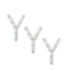 Conector Pagoda Tipo Y de 7,9mm Mangueira Plástica Acessório Distribuidor de Água de Três Vias Divertor de PP Tubo de Abastecimento de Água Resistente à Corrosão
