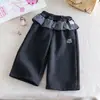 Pantalones de Felpa para Niñas 2026 Nueva Moda Otoño e Invierno Pantalones Elegantes de Cuadros con Encaje para Niños Pantalones Largos Cálidos de Invierno para Bebé