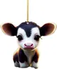 Nuevo Adorno Colgante de Coche de Vaca de Dibujos Animados Navideño Transfronterizo Adorno Colgante para Árbol de Navidad Regalo de Cumpleaños Decoración del Hogar