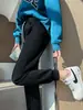Pantalones Jogger de Mujer, Primavera y Otoño, Forrados de Felpa, Cintura Alta, Corte Holgado, Caída Suelta, Adelgazantes, Pantalones Casuales de Pierna Recta