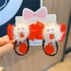 Pinza para el pelo de niña pequeña León Danzante Hanfu Borla Año Nuevo Accesorio para el pelo Peluca Princesa Lazo Adorno para el pelo Pinza para el pelo de niños