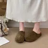 Pantuflas Birkenstock para persona perezosa de moda versátiles de lunares puntera cerrada medias pantuflas mujer 2026 otoño e invierno nuevas suela gruesa sin cordones