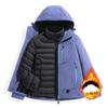 Chaqueta de plumón Chaqueta Tres en Uno para Mujer Estilo Nuevo Forro de plumón Desmontable Chaqueta Gruesa a Prueba de Viento para Hombres y Mujeres