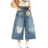 Jeans Cortos Azules Desgastados Rasgados de Verano 2026 para Mujer con Diseño Plisado Estilo Callejero Multibolsillos Versátiles