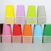 Taza de papel de color para jardín de infantes material hecho a mano arte creativo DIY pintura de taza de papel taza de papel desechable mezcla de colores