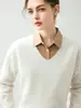 26 Suéteres de Cachemira con Cuello en V Nuevos para Otoño e Invierno para Mujer, Suéter Básico de Punto Pullover, Suéter Versátil de Moda para Mujer, Venta al por Mayor de Fábrica