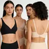 Ropa interior sin costuras transfronteriza europea y americana para mujer, tiras de gel cómodas, soporte suave, puntos elevados, sujetador sexy, nuevo estilo sin costuras