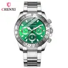 CHENXI Relógio Aurora Atacado Transfronteiriço Pulseira de Aço Relógio Masculino À Prova D'água Relógio Luminoso Relógio Esportivo 086A Prata