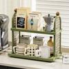 Estante de Almacenamiento para Tazas para Uso Doméstico, Organizador de Escritorio de Gran Capacidad, Portavasos de Plástico de Doble Capa para Cocina, Estante de Almacenamiento para Snacks