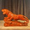 Palo de Rosa Madera Maciza Talla Tigre Rugiendo Montañas y Ríos Doce Animales del Zodiaco Adornos de Tigre Sala de Estar Decoración del Hogar Artesanía Regalos
