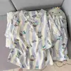 Fábrica de Origen Verano Algodón Nube Cuello en V Manga Corta Conjunto de Pijama Corto para Hombre Casual y Cómodo Ropa para el Hogar