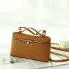 Camada superior de couro de avestruz lancheira Bolsa High-end Couro genuíno Bolsa feminina Novo estilo de bolsa feminina Crossbody Bolsa cosmética
