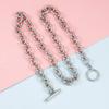 RUNMVNTY Comercio Exterior Acero Inoxidable Hebilla OT Cadena Accesorios Horno DIY Oro 18k Cadena Cruzada En Forma De O Accesorios