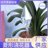 Dispositivo de Riego para Flores con Forma de Flor de Diamante Láser, Dispositivo Automático de Riego para Flores, Dispositivo Decorativo Creativo para Plantas en Maceta, Riego Perezoso, Artesanía de Vidrio