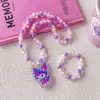 Set de Collar y Pulsera para Niñas con Cuentas Linda Pequeña Princesa Joyería para Niñas Moda Accesorios de Kuromi para Bebé