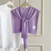 Xale de Lã Misturada Outono Verão Peça Exterior Fina Cardigan Pequeno Toque de Luxo Leve High-End Cobertura de Ombro para Ar Condicionado Cardigan de Tricô Feminino
