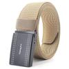 Hebilla Lisa de Aleación Cinturón Casual para Hombre Costura Táctica al Aire Libre Logotipo Láser Cinturón de Pantalón de Nylon Transfronterizo en stock