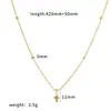 Collar Personalizado Transfronterizo de Acero Inoxidable Incrustado de Diamantes Cadena Larga para Suéter en Forma de Y de Acero de Titanio Chapado en Oro Real de 18K para Mujer