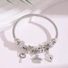Pulseira Panjia Europeia e Americana Transfronteiriça DIY Pulseira de Contas Multi-elemento Aço Inoxidável Liga de Cobre Strass Moda Primeiras Joias