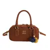 Bolso Boston Satchel Retro de Gama Alta para Mujer Otoño e Invierno 2025 Nuevo Estilo Coreano Nicho Bolso de Hombro Cruzado para Viajar