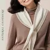 Estilo Academia Corazón Cálido Modelo 1 100 Cachemir Blanco Bufanda Triangular de Invierno para Mujer Doble Cara de Alto Nivel Suave y Cómoda de Moda