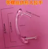 Puxador de Arco Transparente Acrílico Cristal Horizontal Curvo para Gabinete Gaveta Equipamento Mecânico Maçaneta de Porta