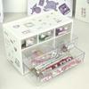 Sanrio caixa de armazenamento Sanrio desktop caixa de armazenamento multifuncional à prova de poeira com gaveta de armazenamento cosméticos caixa de papelaria