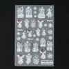 Adesivos de Unha Artística Novos Transfronteiriços Ins Urso de Desenho Animado Papai Noel Floco de Neve Anjo Laço Adesivos Adesivos para Unhas