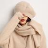Cachemira 2026 Otoño e Invierno Nuevo para Mujer de Gama Alta Color Sólido Tejido Exterior Cálido Ropa Exterior Boina