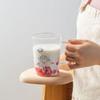 Taza de Leche con Escala de Dibujos Animados Vidrio de Borosilicato Alto Resistente a Altas Temperaturas Taza de Agua para el Hogar de Alto Valor Taza de Agua Calentable en Horno de Microondas