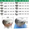 Tipo 110 150 500 600 acero inoxidable sin motor sombrerete de ventilación de techo bola de ventilación material 201 304