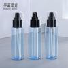Huafu plástico en stock ml botella de loción azul transparente cosmético cuidado de la piel plástico PET sub-botella material de embalaje