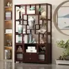 Nuevo Gabinete de Exhibición de Múltiples Niveles Estilo Chino, Estantería de Múltiples Niveles para Sala de Estar, Mueble de Múltiples Niveles, Gabinete de Exhibición de Almacenamiento Divisorio de Té Fondo