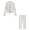 Comércio Exterior 2026 Verão Novo Estilo Europeu e Americano Moda Feminina Casual Camisa Jaqueta Solta de Bolinhas + Calças