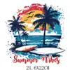 Patrón de estampado de verano en la costa, transferencia de calor, pegatinas de transferencia de calor para logotipos de ropa, pegatinas de estampado en caliente, fábrica de imágenes de transferencia de calor con estampado adhesivo