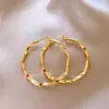 2026 Aretes de Aro Lisos Sencillos Estilo Nuevo con un Diseño Exagerado, Versátiles y Elegantes, Aretes de Lujo Ligero de Gama Alta de Nicho