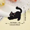 Pegatinas de Tela Bordadas de Gato Negro de Dibujos Animados Autoadhesivas Nuevas Lindas Pegatinas Decorativas de Gato Pegatinas de Reparación para Ropa y Equipaje Pegatinas de Parche