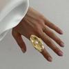 Anillo Exagerado al Mayoreo Nueva Joyería de Comercio Electrónico Transfronterizo Personalizado Irregular Aleación de Zinc Nicho para Mujer Anillo de Flor