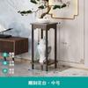 Combinación de Madera Maciza Estilo Nuevo Chino Balcón Hogar Piso Interior Sala de Estar Estante de Almacenamiento Estante para Macetas de Suculentas Rábano Verde