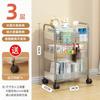 Carrito Acrílico Transparente Cosméticos Mesita de Noche Dormitorio Sala de Estar Estante Almacenamiento Snacks Baño Estante Móvil de Almacenamiento