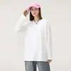 Camiseta Básica de Algodão Puro com Mangas Longas e Gramatura Pesada 230g para Mulheres e Homens, Camiseta de Estilo Igual Douyin Estilo Quente Peça Única Dropshipping Atacado Entrega Rápida