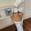 Bolso vintage de terciopelo de gran capacidad para mujer, nuevo bolso de mano versátil de otoño 2026, bolso de hombro para ir al trabajo súper popular