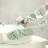 Guantes de Limpieza para el Hogar para Otoño e Invierno Cocina y Baño Lavar Platos y Ropa Guantes Extendidos a Prueba de Aceite y Antideslizantes