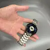 Adecuado para Correa de Reloj Huawei Gt6 Gt6 46mm Cadena Especial de Tres Mallas Sin Costuras Deslizador Lateral Liberación Rápida Correa de Titanio