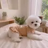 Vestido de mascota acanalado de doble capa con dobladillo con volantes, adecuado para primavera, otoño e invierno, proporcionando calidez y un aspecto de princesa; también incluye una camiseta interior acanalada