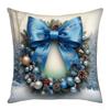 Decoración Navideña Estilo Ins Atmósfera Festiva Regalo Funda de Almohada con Estampado de Papá Noel Funda de Almohada para Coche Hogar