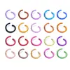 Anéis Abertos de Alumínio Coloridos Anéis de Conexão Anéis Simples Acessórios para Joias DIY Pulseira Colar Materiais para Anéis de Conexão Artesanais