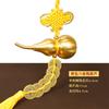 Colgante de Calabaza de Cobre con Nudo Chino Auspicioso para Decoración de Puerta, Calabaza Hueca para Buena Fortuna y Prosperidad, Adorno para Puerta de Dormitorio