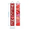 Amazon Transfronterizo Día de San Valentín Pareja Feliz Corazón Decoración Arreglo Porche Puerta Decoración Pancarta Tela de Fondo